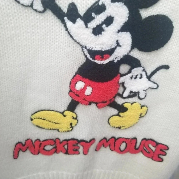 𝅺vintage 70s Disney  Character Fashions Mickey Mouse Sweater Embroidered M - Picture 4 of 8